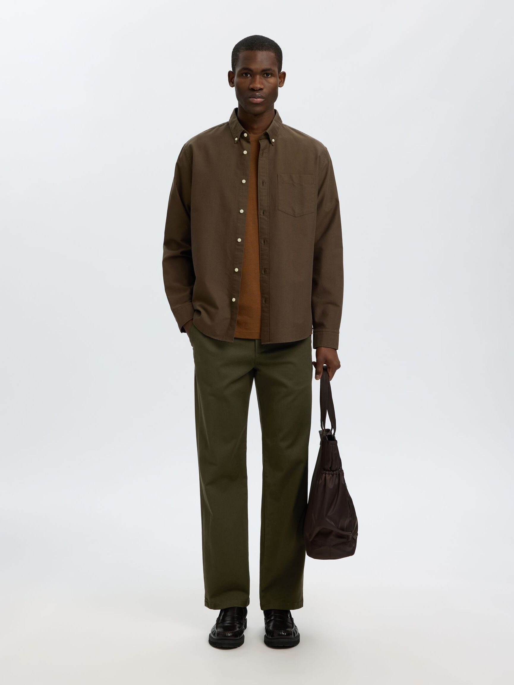 STRAIGHT FIT CHINOS, Forest Night, highres
