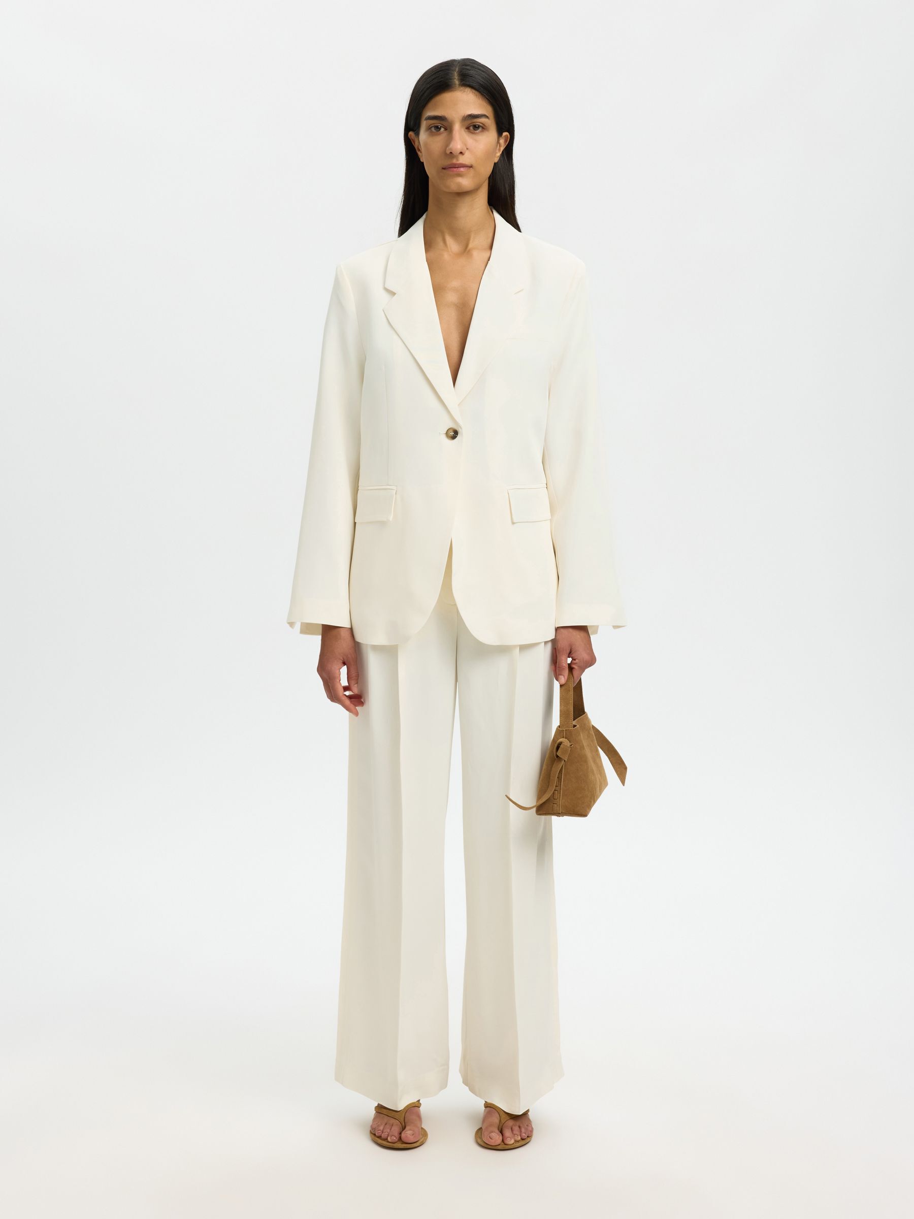 RIEM OVERSIZED BLAZER, Egret, highres