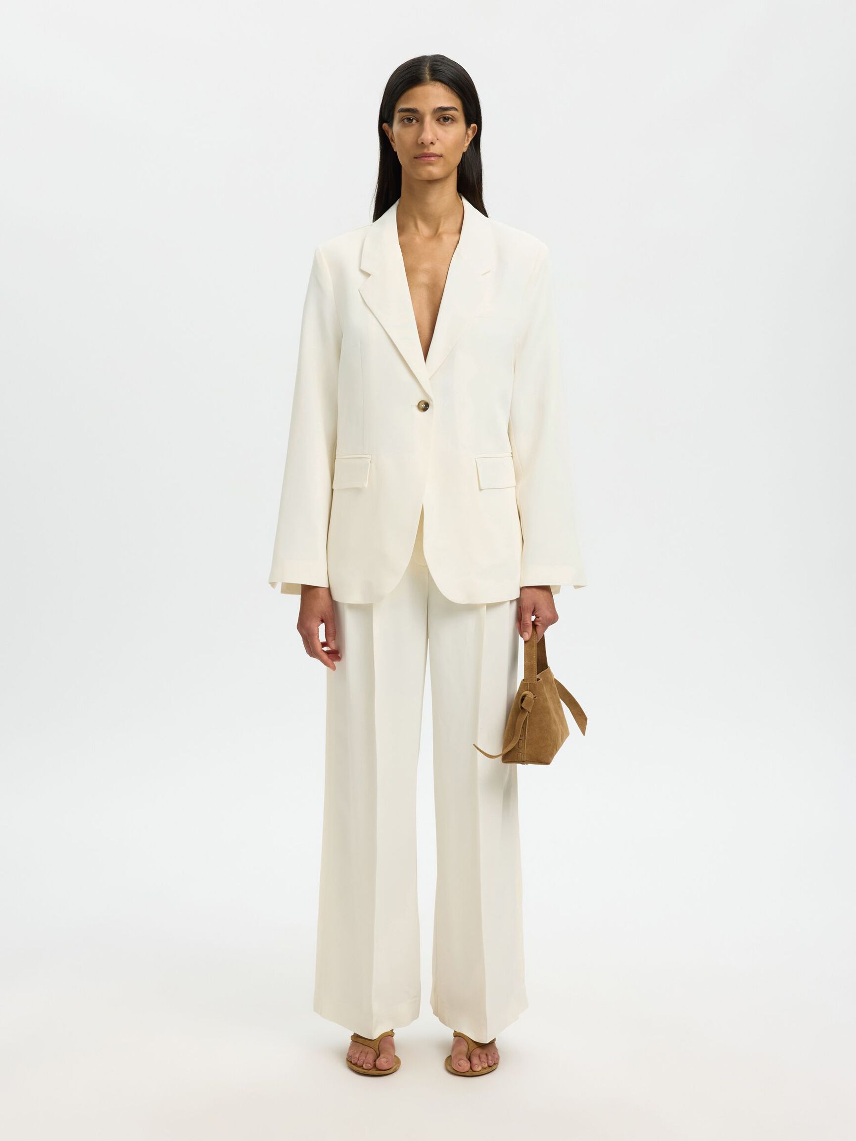 RIEM OVERSIZED BLAZER, Egret, highres