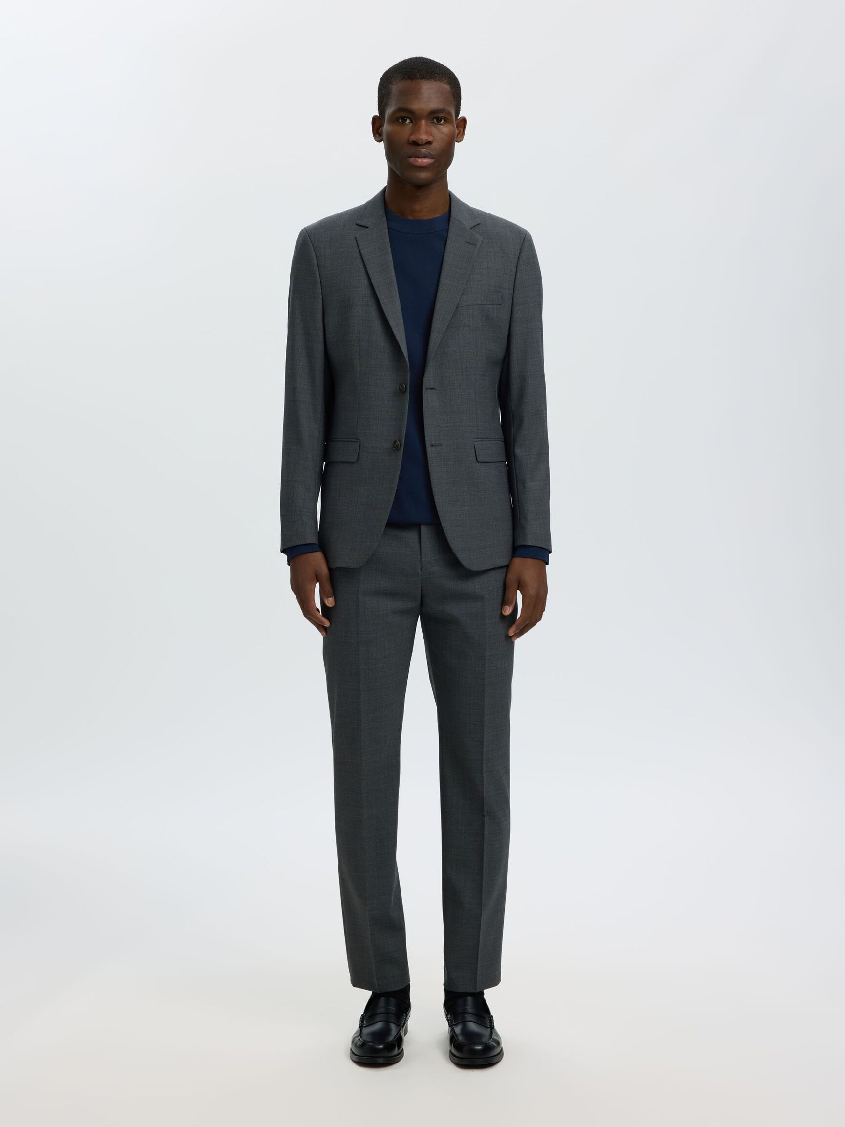 BAUMWOLL PULLOVER, Navy Blazer, highres
