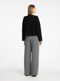 100 % LAINE CARDIGAN EN MAILLE, Black, highres
