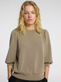 PUFF SLEEVE SWEATSHIRT, Vetiver, highres