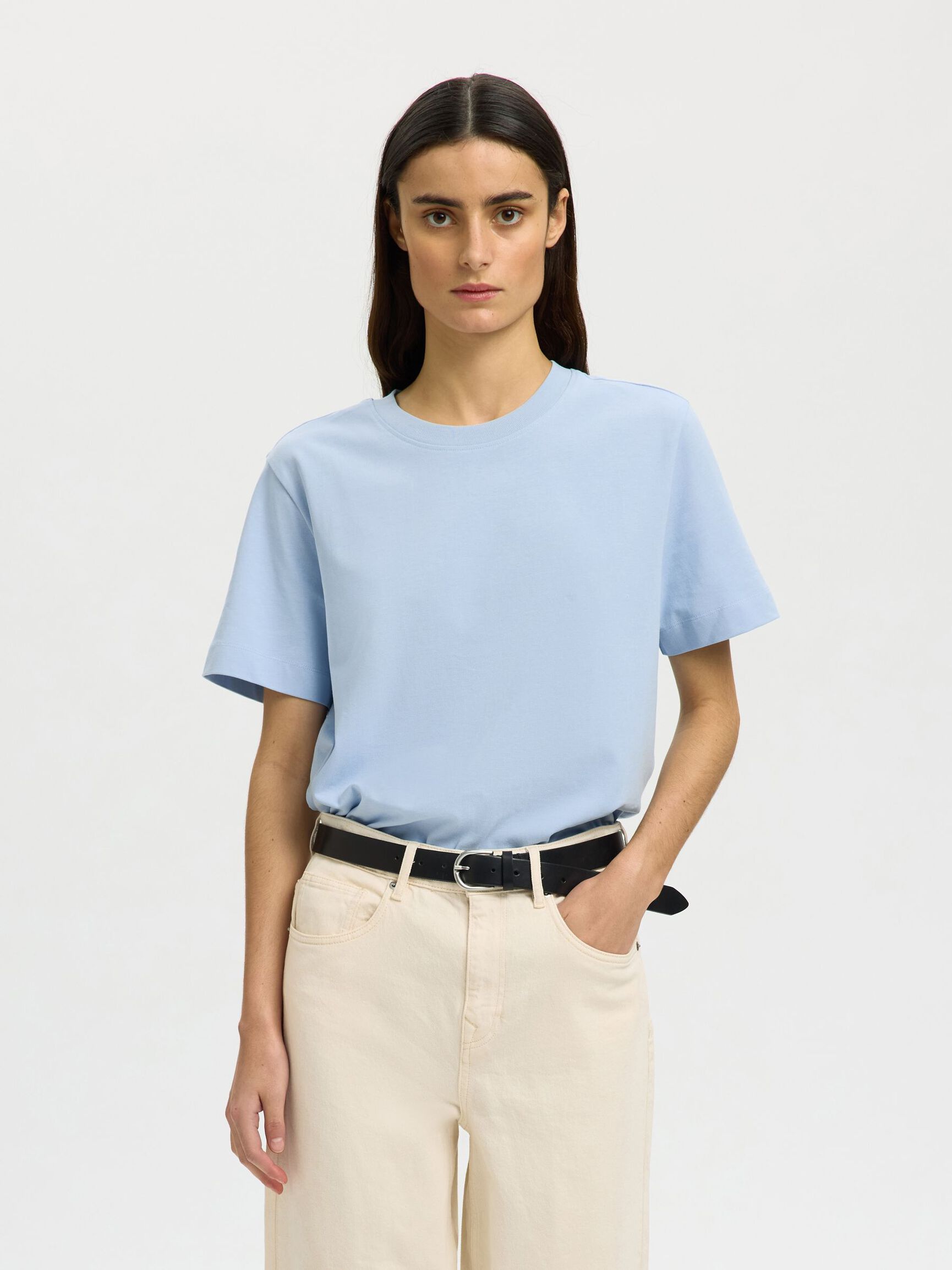 BOXY T-SHIRT, Cashmere Blue, highres