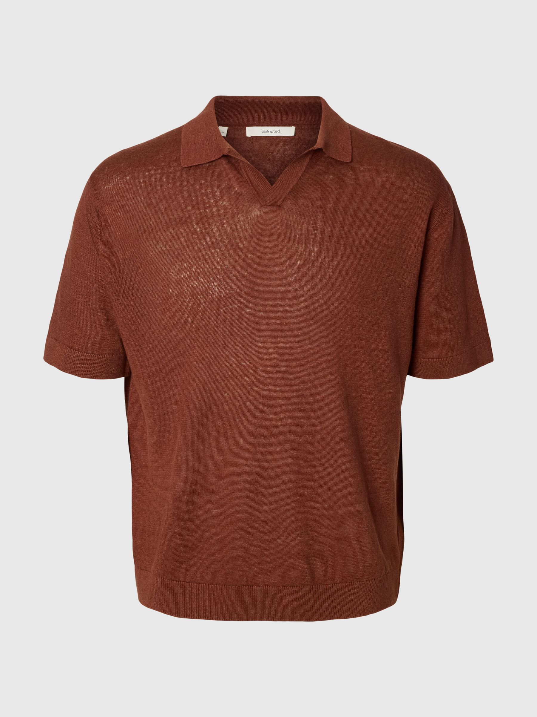 RELAXED FIT POLO SHIRT, Cherry Mahogany, highres