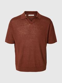 RELAXED FIT POLO SHIRT, Cherry Mahogany, highres