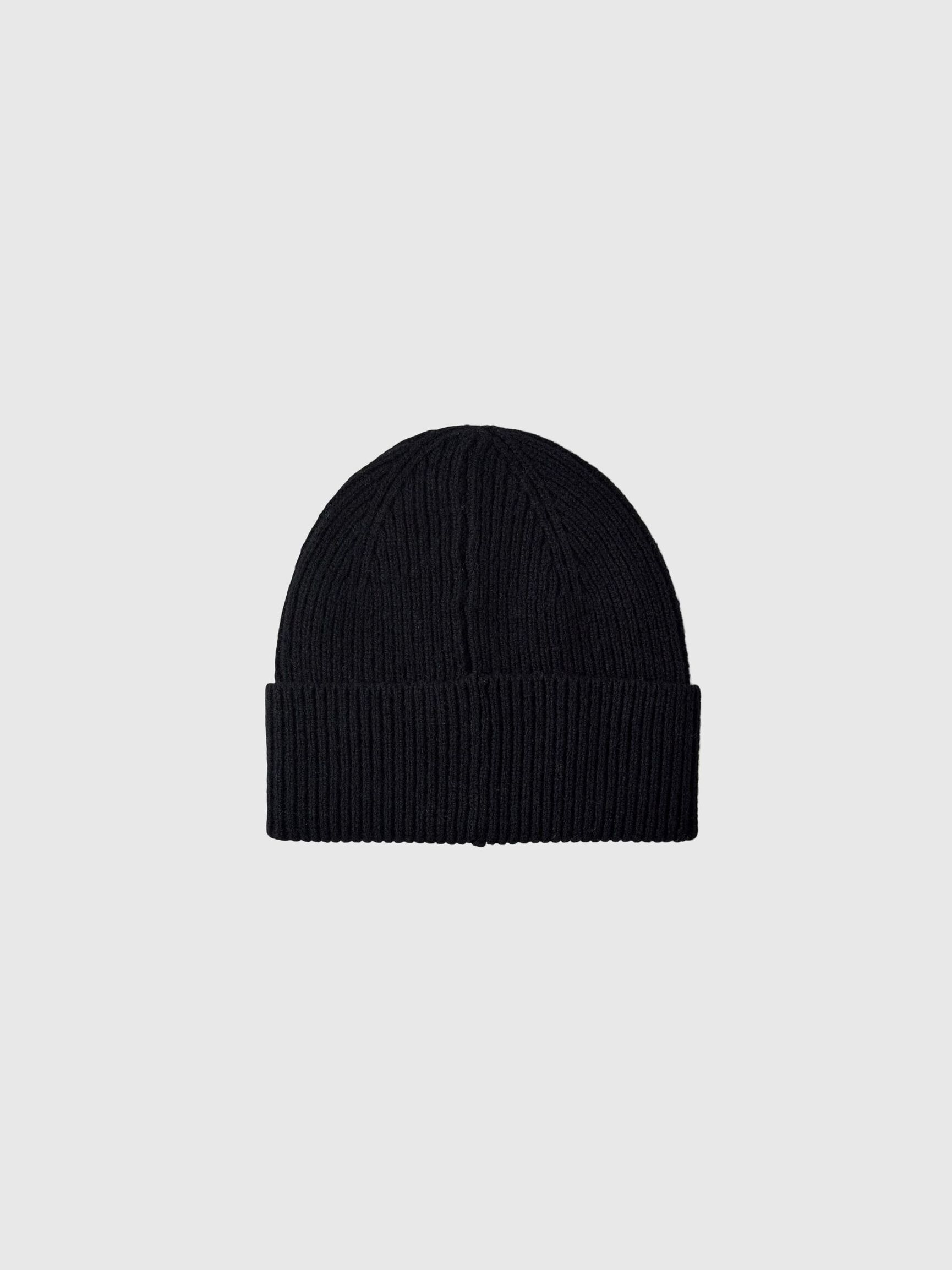 100% MERINO WOOL BEANIE, Black, highres