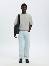 LOOSE FIT T-SHIRT, Light Grey Melange, highres