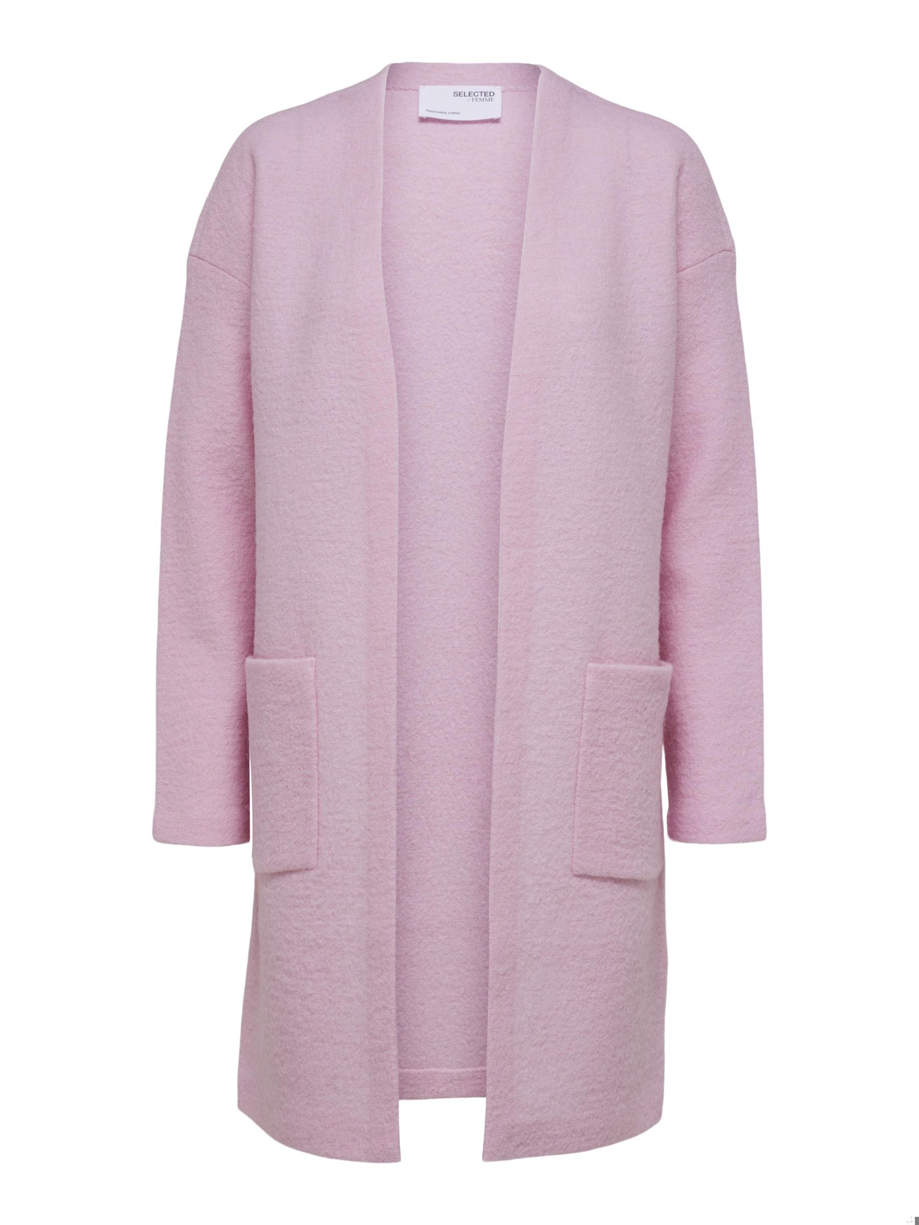 WOOL CARDIGAN, Icy Pink, highres