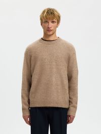 COUPE DÉCONTRACTÉE PULL EN MAILLE, Walnut, highres