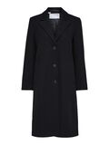 Selected SINGLE-BREASTED WOOL BLEND COAT, Black, highres - 16090094_Black_001.jpg
