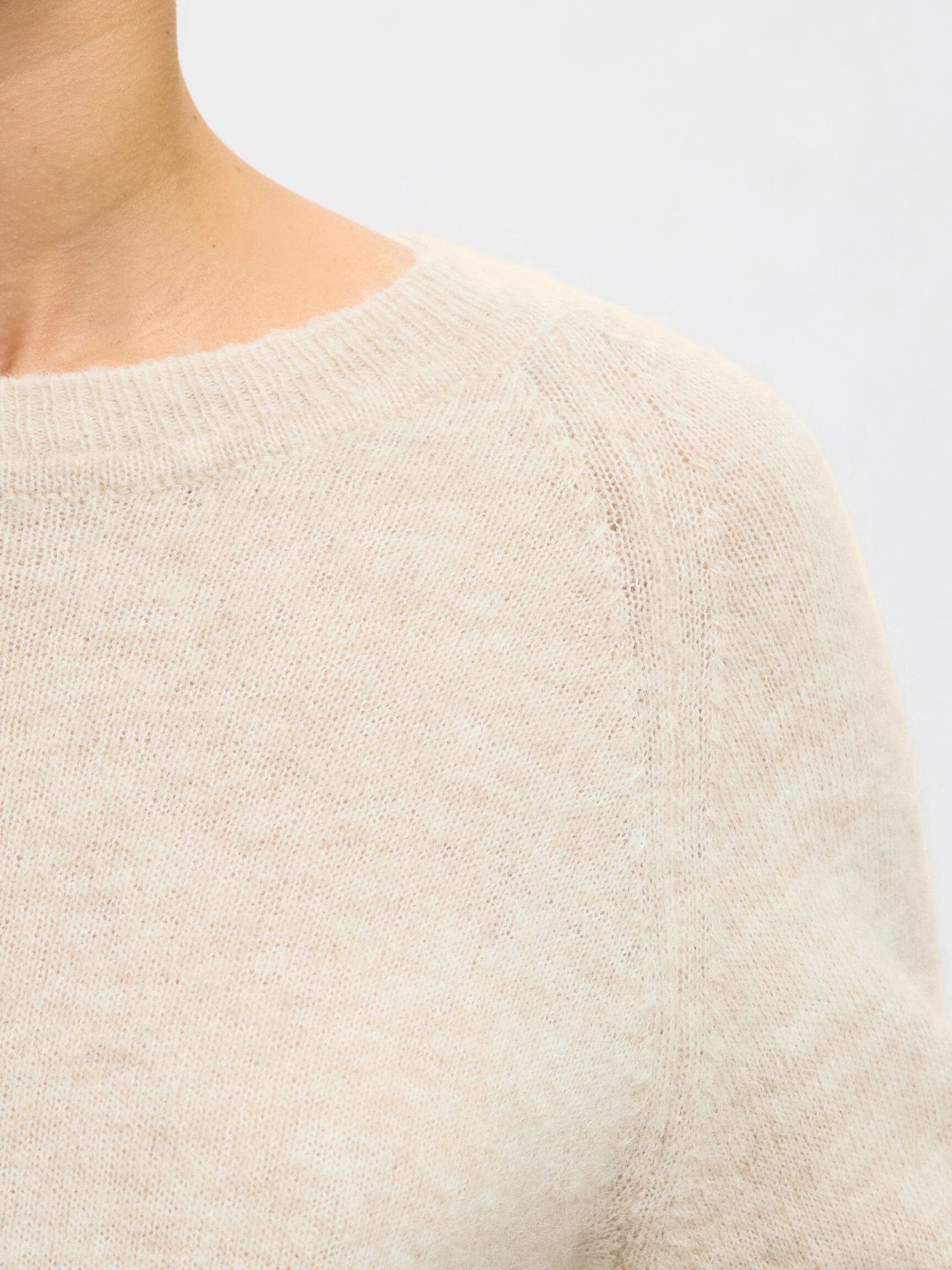 WOOL BLEND JUMPER, Birch, highres