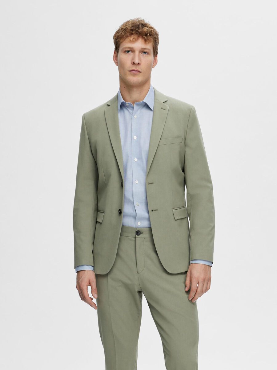 Selected VISKOSEMIX SLIM FIT BLAZER, Vetiver, highres - 16087824_Vetiver_003.jpg