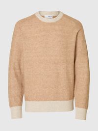 LONG-SLEEVED KNITTED JUMPER, Chipmunk, highres
