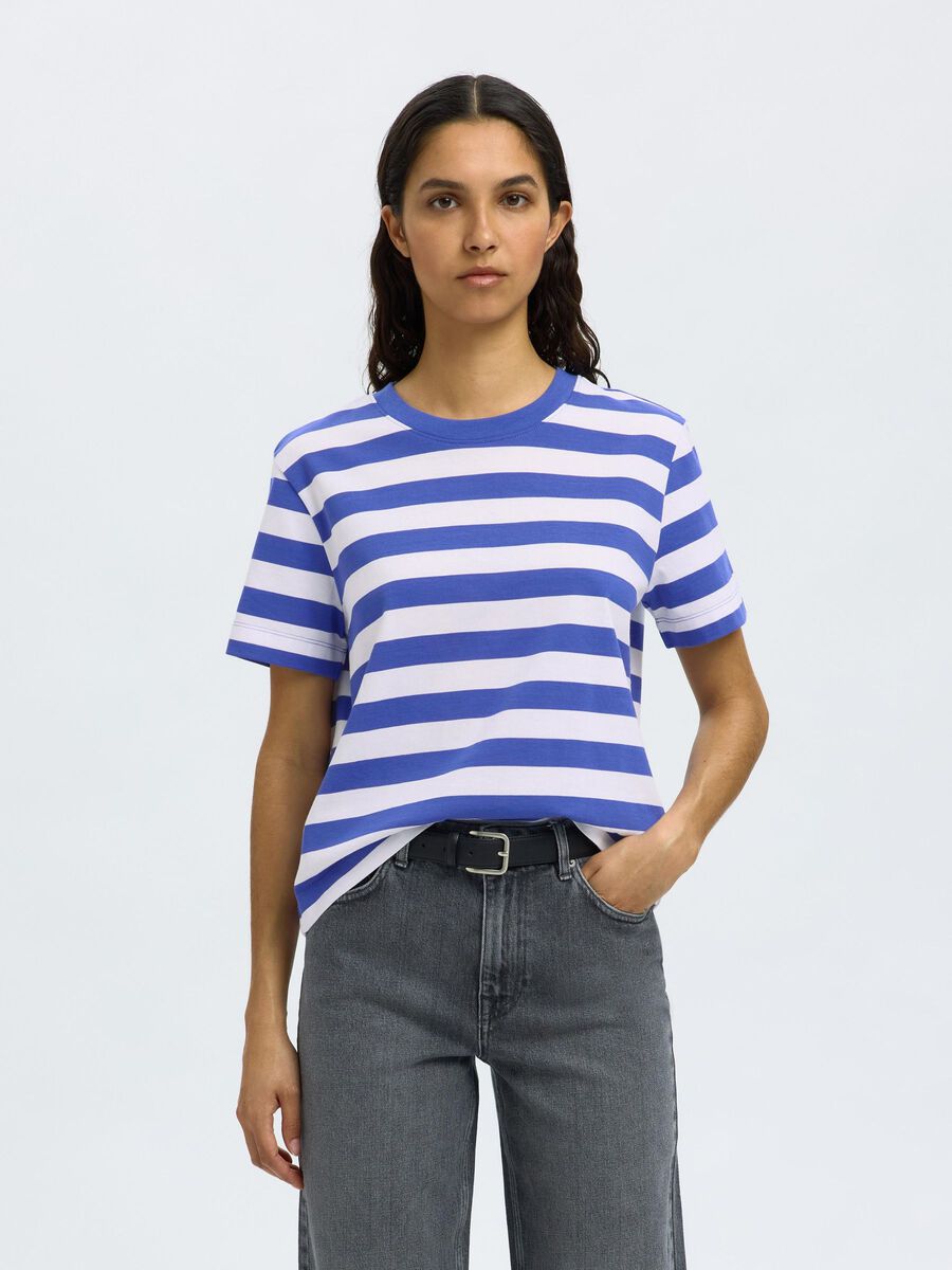 Selected GESTREIFTES BOXY FIT T-SHIRT, Dazzling Blue, highres - 16087918_DazzlingBlue_1008969_003.jpg