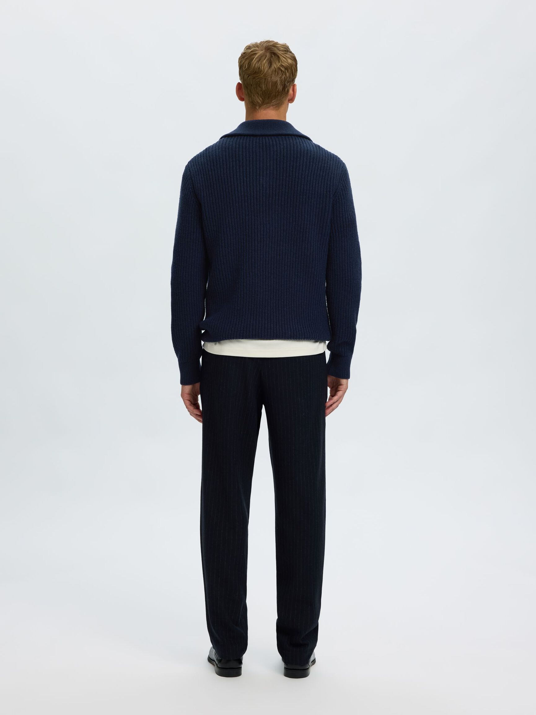STRIKKET ULLBLANDING GENSER MED HALV GLIDELÅS, Sky Captain, highres