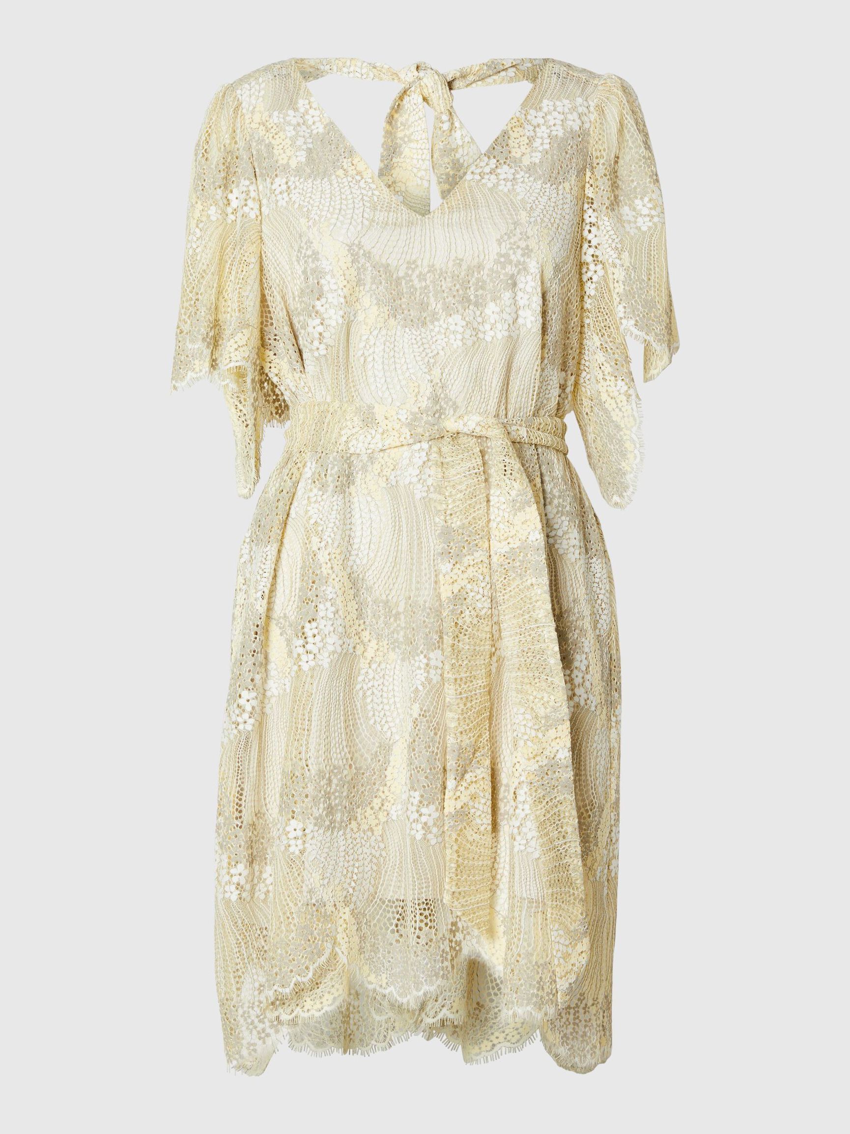 LACE MINI DRESS, Flan, highres