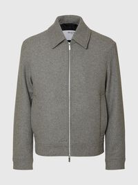 WOLLMIX KURZJACKE, Grey Melange, highres