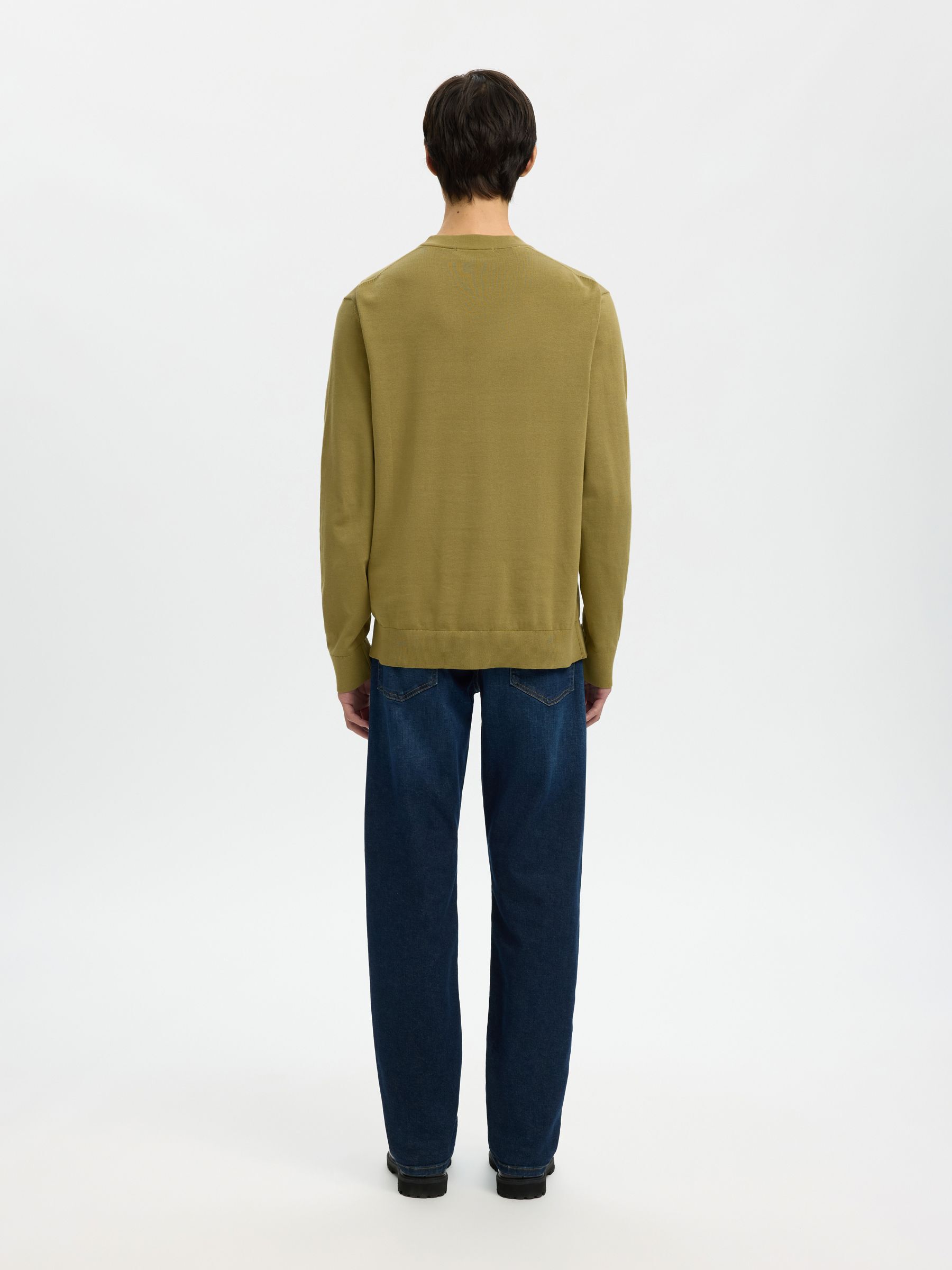 BAUMWOLL PULLOVER, Dried Herb, highres