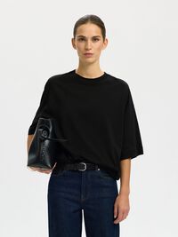 ESSENTIAL OVERSIZED T-SHIRT, Black, highres