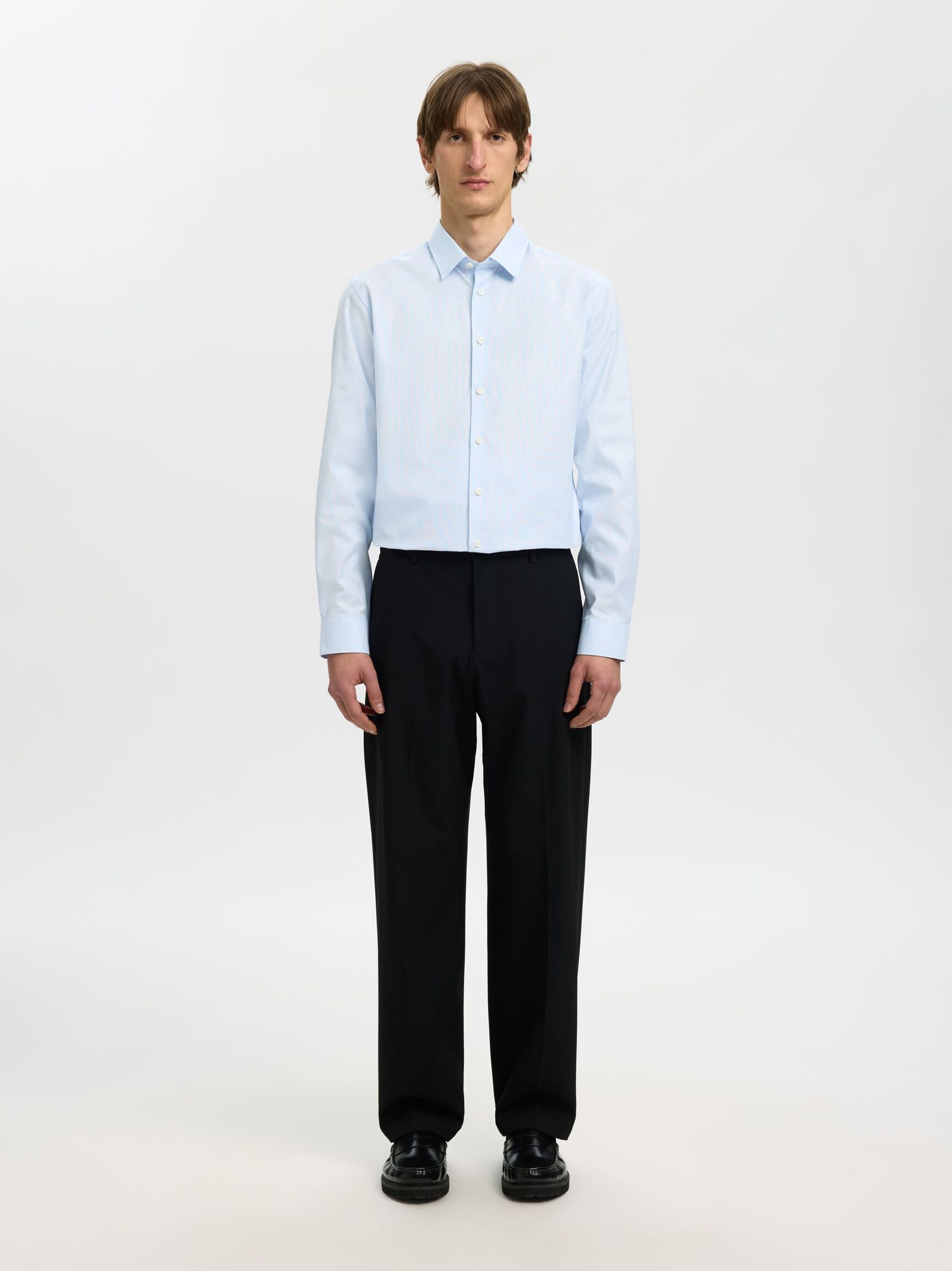 LANGÄRMELIGES SLIM FIT HEMD, Light Blue, highres