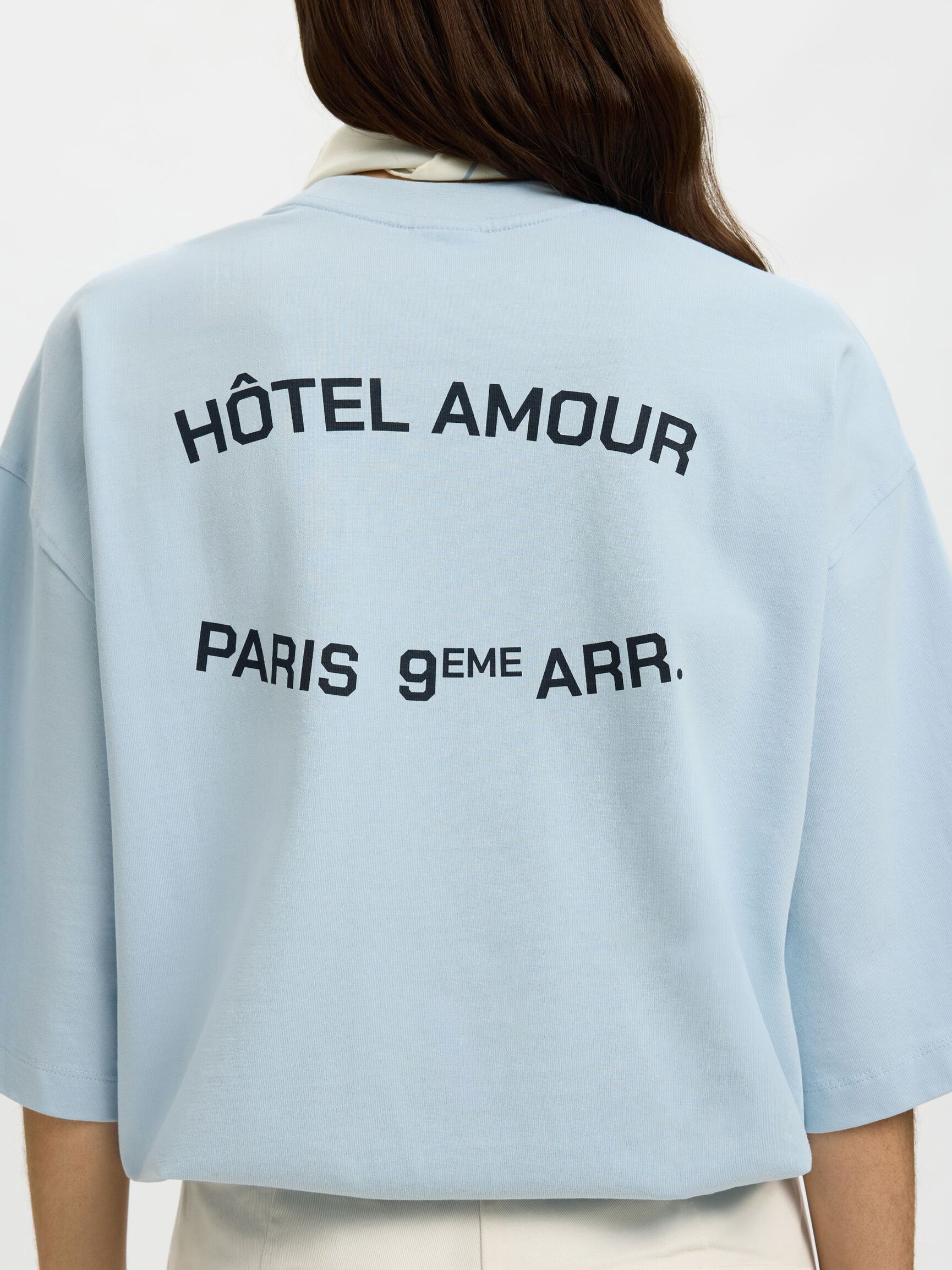 BOXY FIT CREWNECK T-SHIRT, Skyway, highres