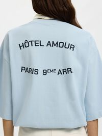 BOXY FIT CREWNECK T-SHIRT, Skyway, highres