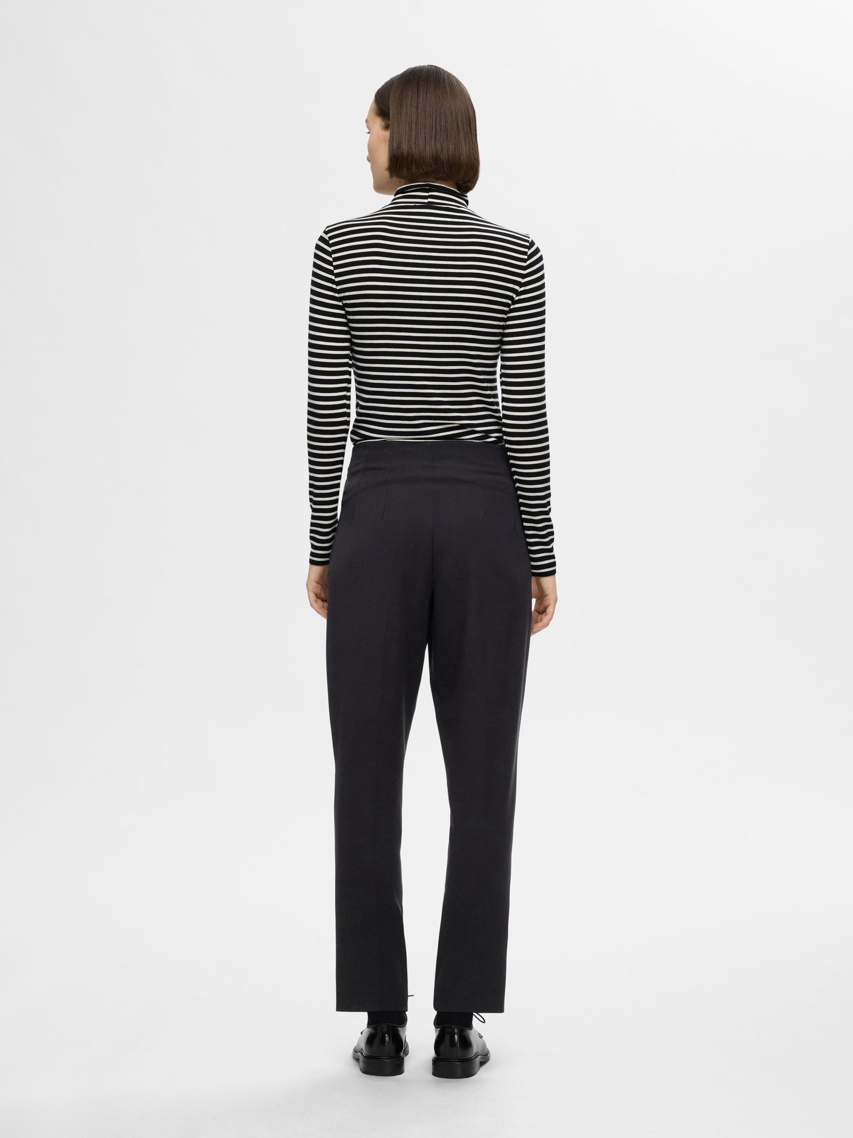 TAILORED TAPERED TROUSERS, Black, highres