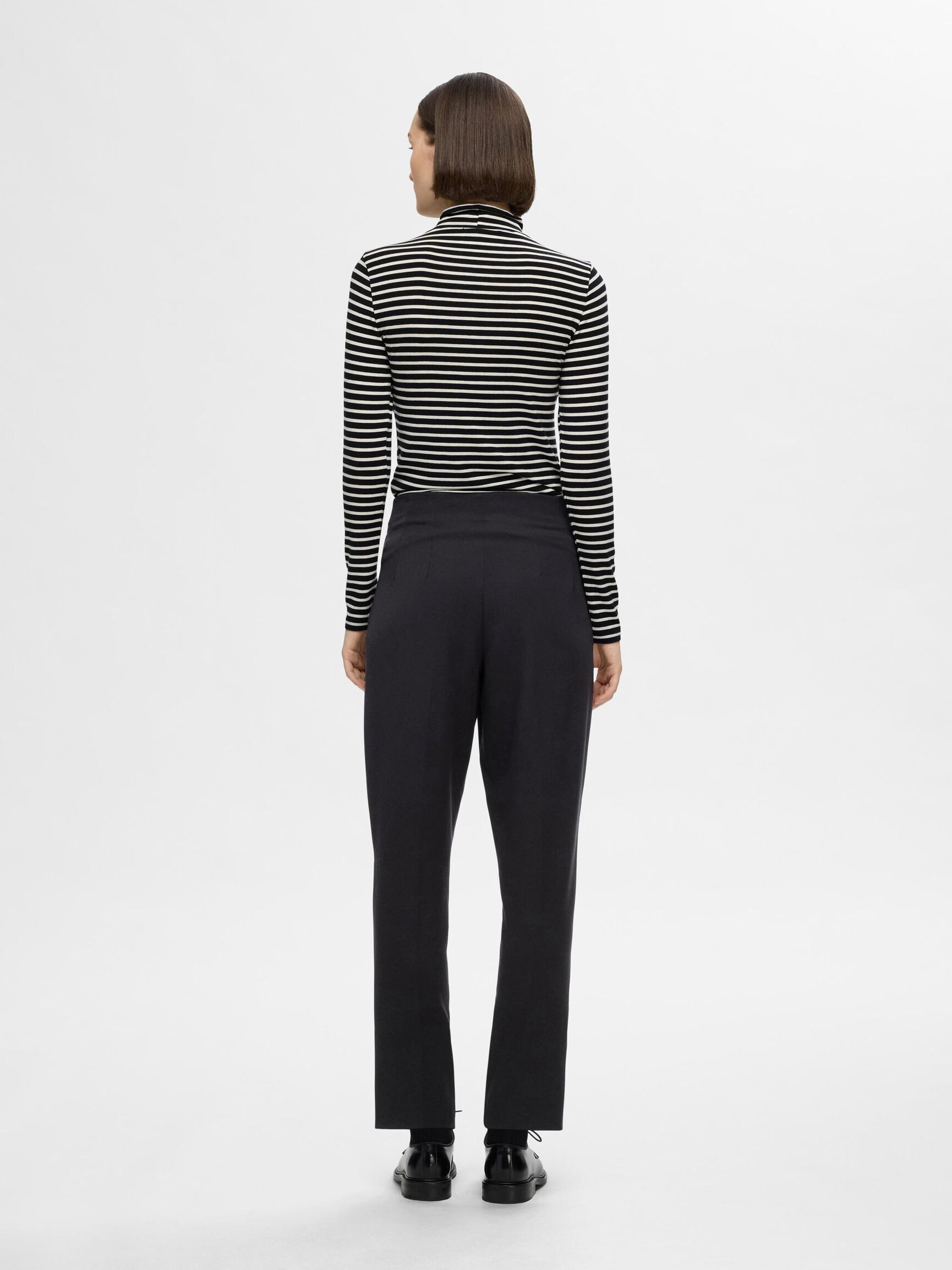 TAILORED TAPERED TROUSERS, Black, highres