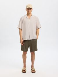100% LINNEN OVERHEMD MET KORTE MOUWEN, Pure Cashmere, highres