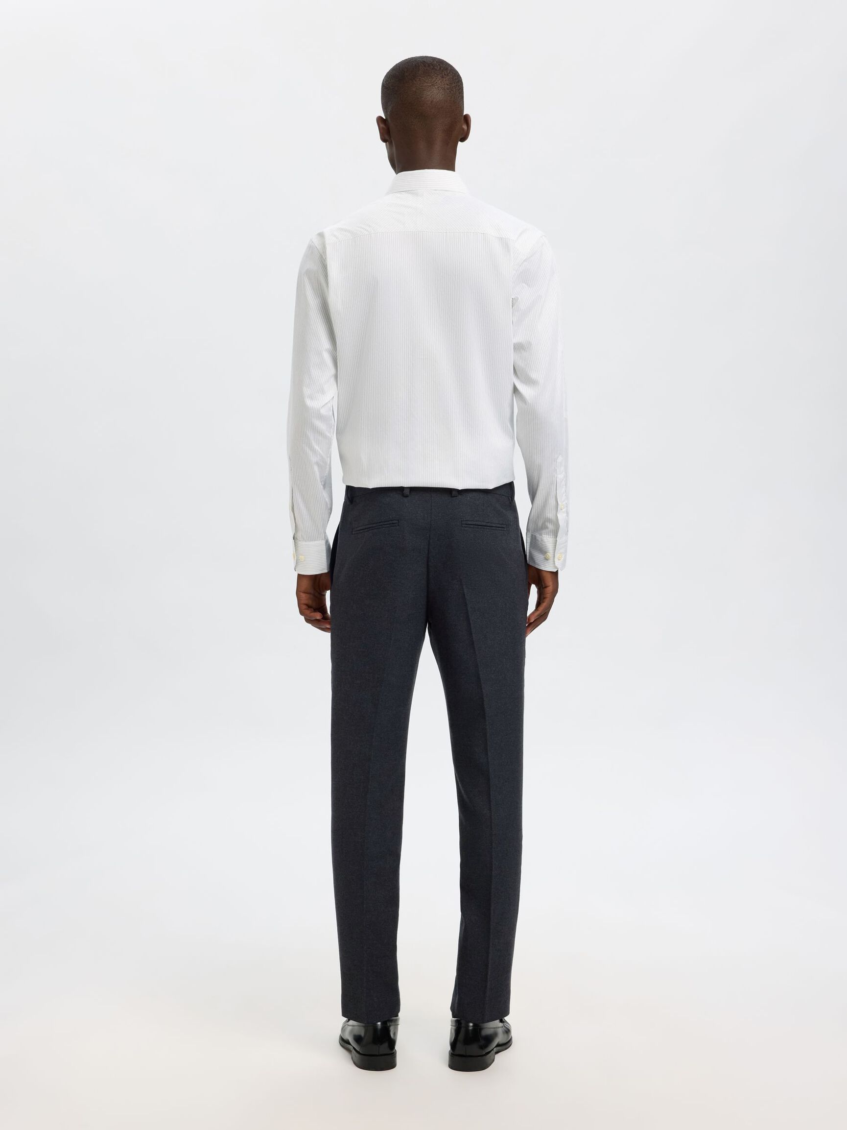 CHECKED WOOL BLEND SUIT TROUSERS, Dark Sapphire, highres