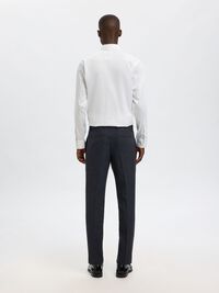 CHECKED WOOL BLEND SUIT TROUSERS, Dark Sapphire, highres