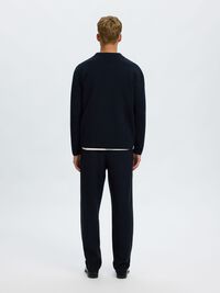 RELAXED FIT GEBREID VEST, Sky Captain, highres
