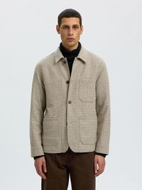 MÉLANGE DE LAINE BLAZER, Light Grey Melange, highres