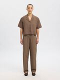 Selected SHORT SLEEVED CROPPED SHIRT, Coca Mocha, highres - 16097964_CocaMocha_005.jpg
