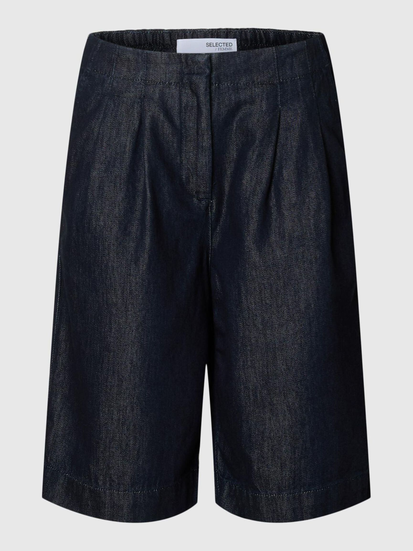 DENIM BERMUDA SHORTS, Dark Blue Denim, highres