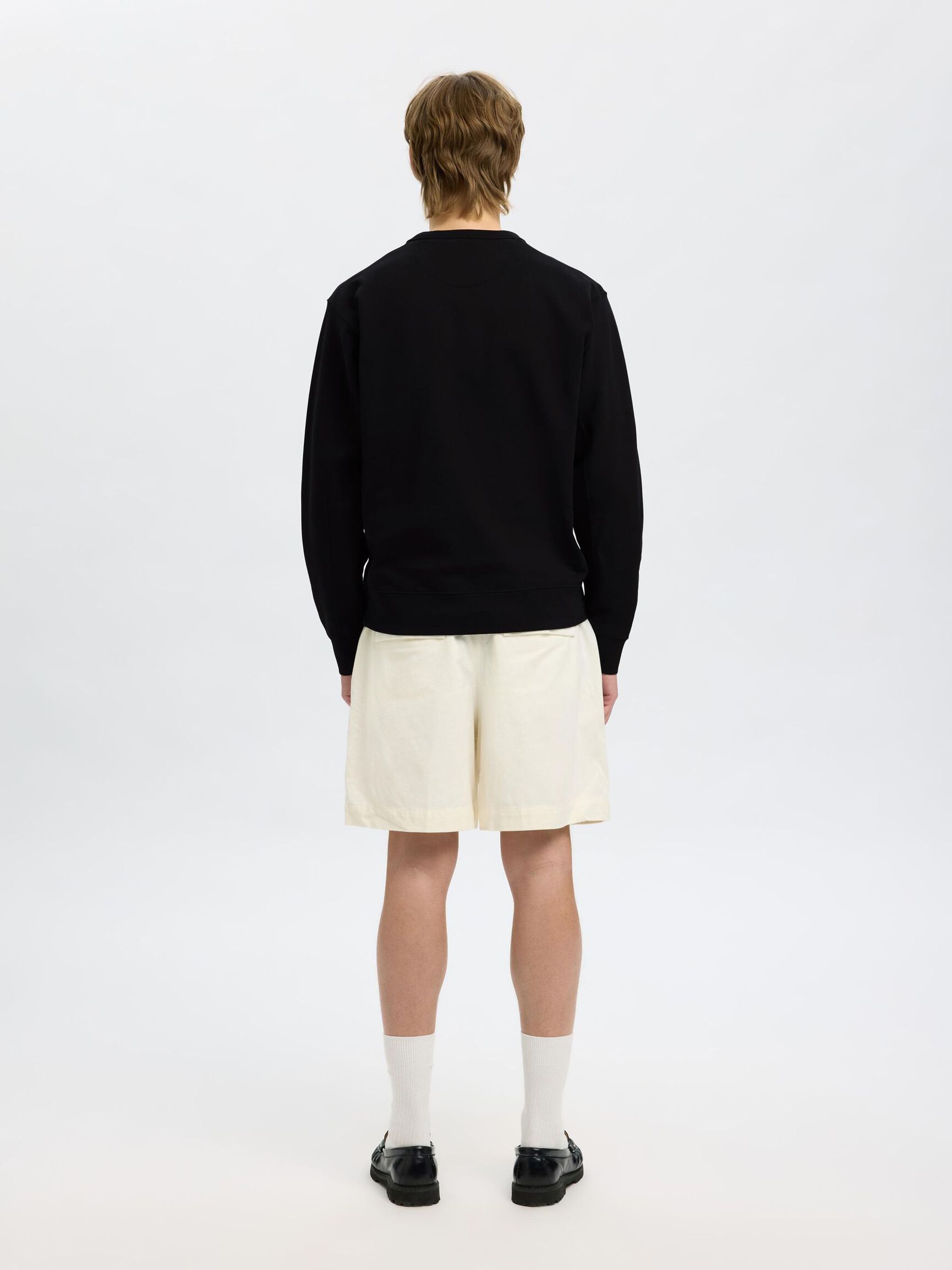 100% COTTON SWEATSHIRT, Black, highres