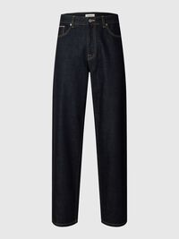220 LOOSE FIT JEANS, Dark Blue Denim, highres