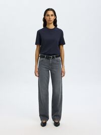 MOCK-NECK T-SHIRT, Dark Sapphire, highres