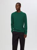 Selected 100% MERINO WOOL CREWNECK JUMPER, Rain Forest, highres - 16094647_RainForest_003.jpg