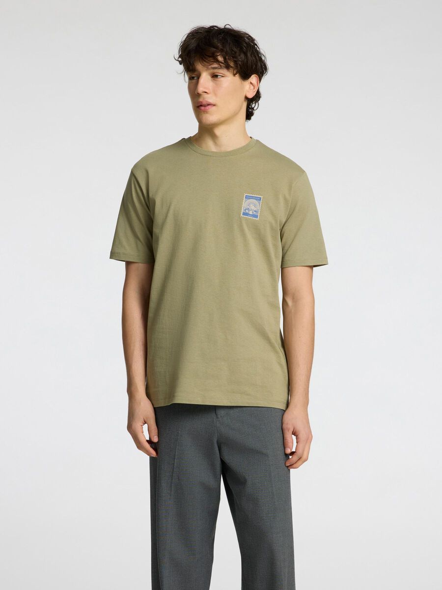 Selected REGULAR FIT PRINTED T-SHIRT, Vetiver, highres - 16099318_Vetiver_1221892_003.jpg