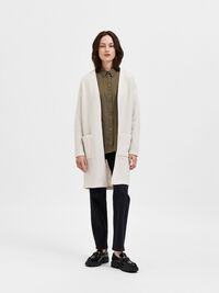 WOLL STRICKJACKE, Birch, highres