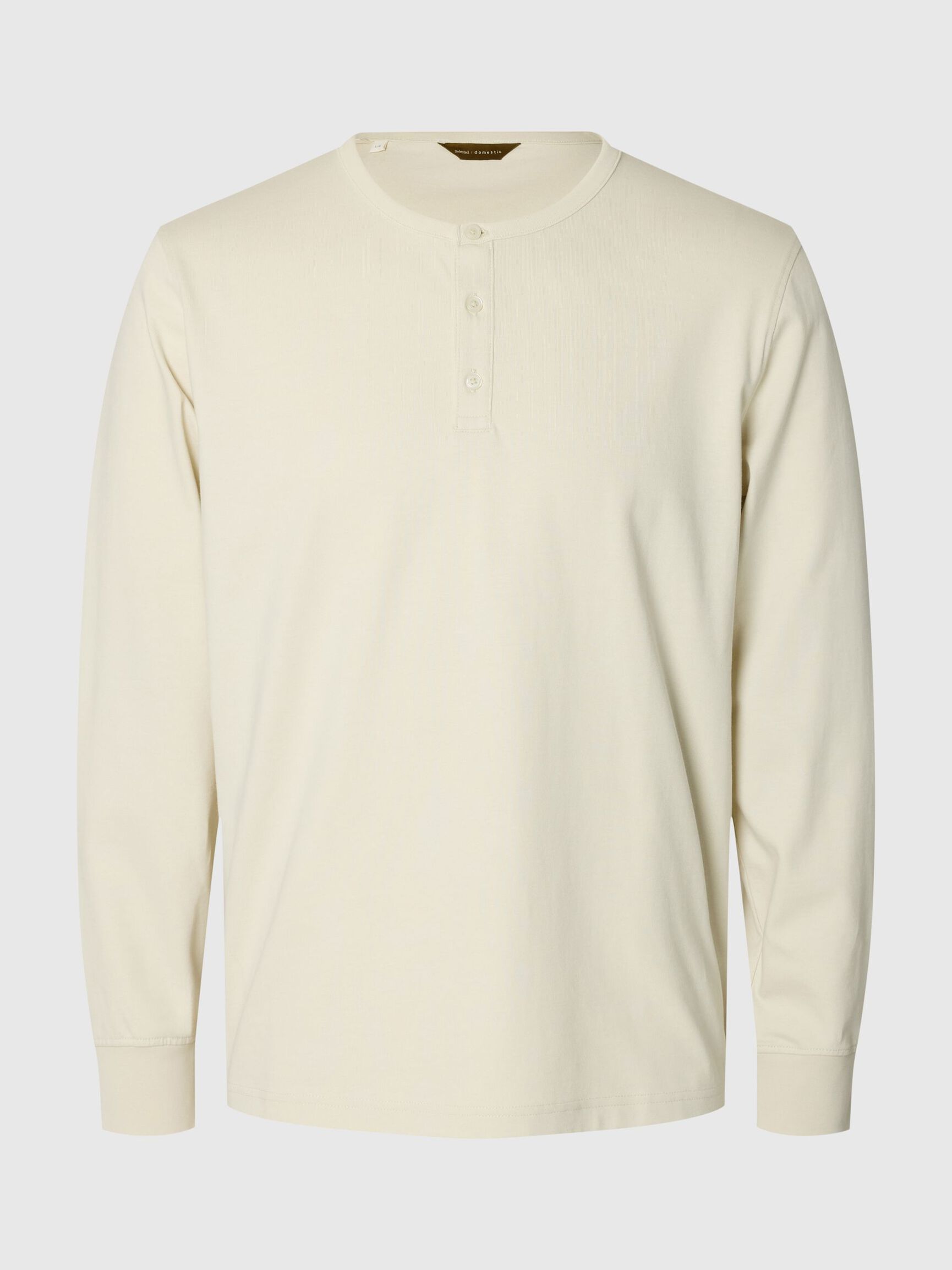 LANGE MOUWEN T-SHIRT, Silver Birch, highres