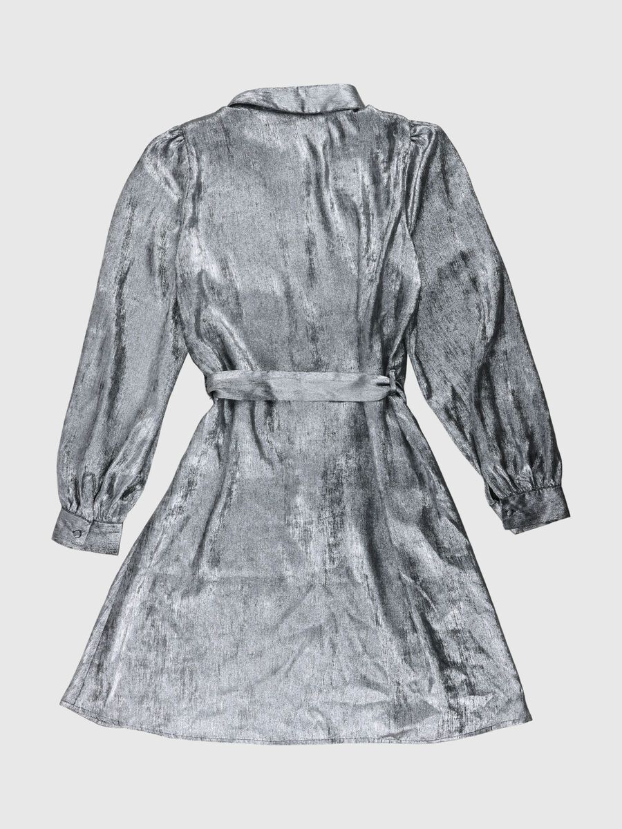 Selected WAIST TIE - MIDI DRESS, Silver, highres - 80000424_Silver_801283_002.jpg