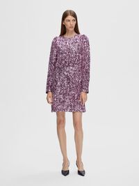 PAILLETTEN MINIKLEID, Pink Lavender, highres