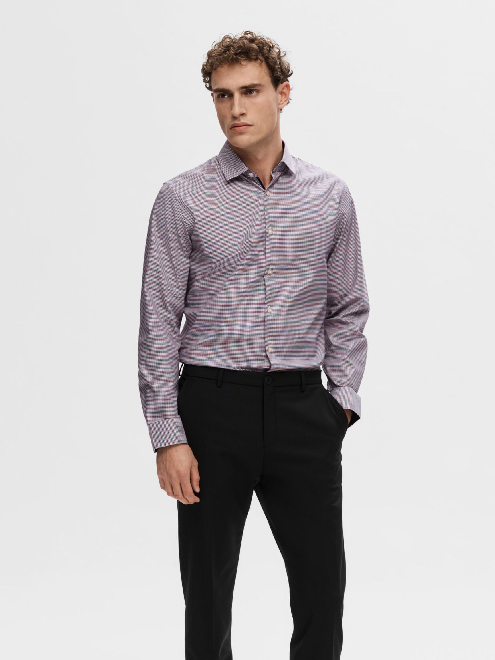 SLIM FIT SHIRT, Bright White, highres