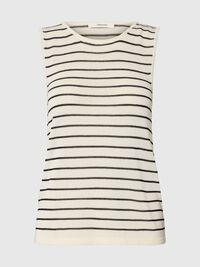 KNITTED TANK TOP, Birch, highres