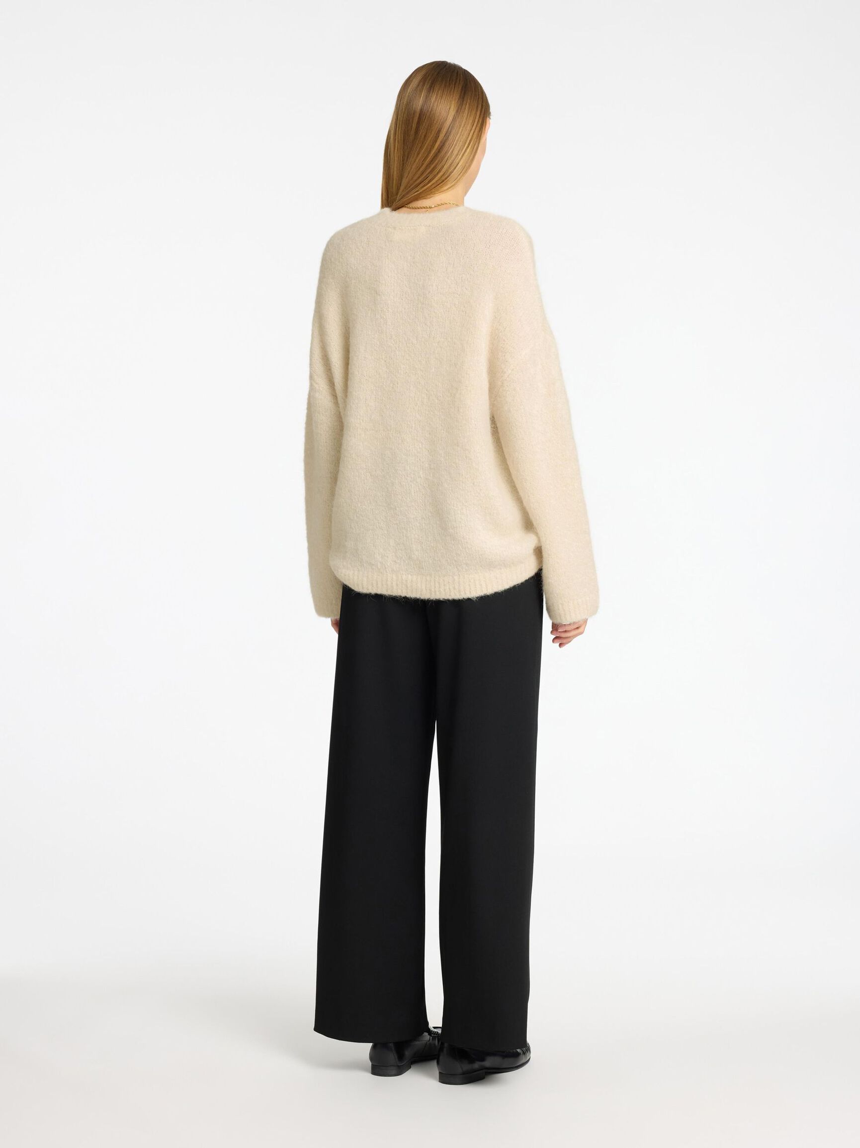 OVERSIZED WOOL BLEND JUMPER, Birch, highres