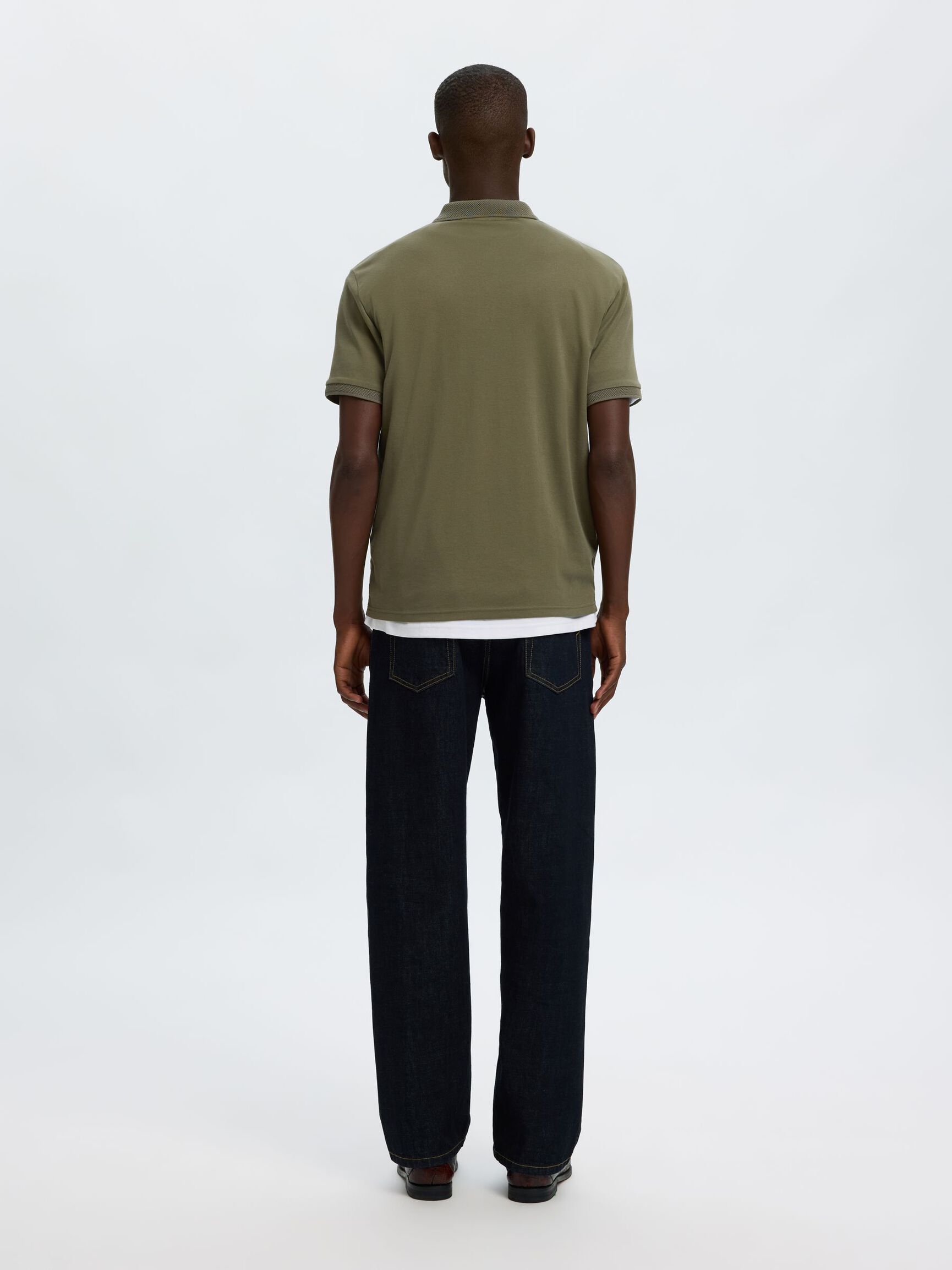 SHORT SLEEVED KNITTED POLO SHIRT, Kalamata, highres