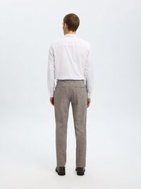 SLIM FIT SUIT TROUSERS, Dark Sand Melange, highres
