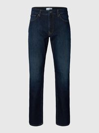 196 FLEX STRAIGHT FIT JEANS, Dark Blue Denim, highres